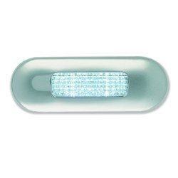 Eclaireur de marche LED blanc enjoliveur inox intérieur et extérieur 12V - 33V