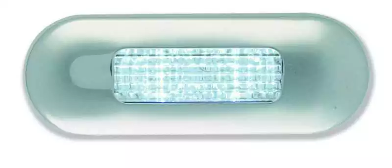 Eclaireur de marche LED blanc enjoliveur inox intérieur et extérieur 12V - 33V