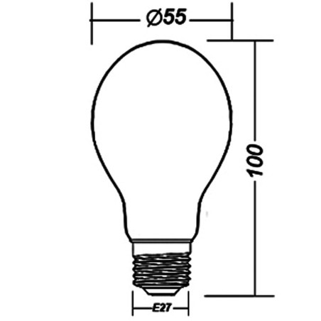 Ampoule E27 24V 40W verre sphérique Culot Dimensions E27