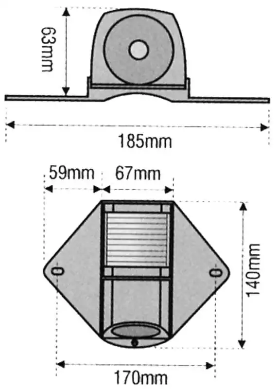 Feu de hune et projecteur de pont 12V
