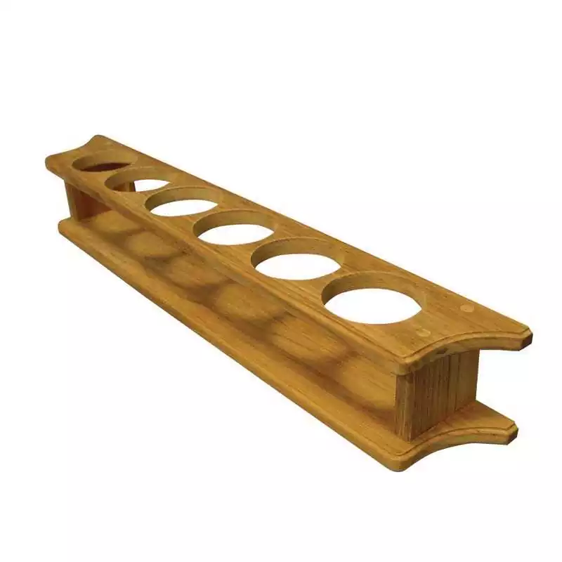 Support porte-verres en Tek, 6 verres