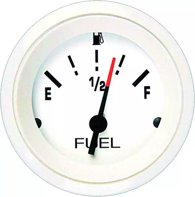 Indicateur de carburant jauge 33-240ohms cadran blanc diamètre de perçage 52mm
