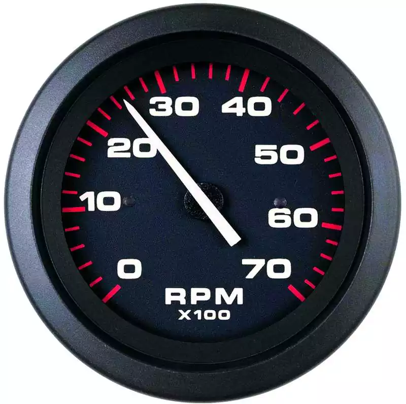 Compte-tours HB IB Affichage 0 - 7000 tr/mn Taille 76 mm Noir Emetteur Bobine ou alternateur O/B