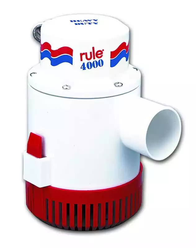 Pompe de cale débit 15140 L/H 12V Non automatique sortie 50 mm 25 Ampères