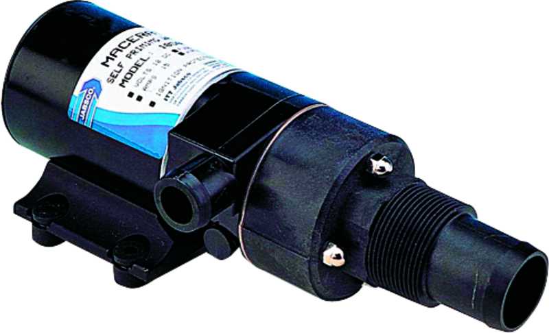 Pompe macératrice broyeur WC 24V à 4 lames RUN-DRY Débit 49 L/min diamètre 38/19mm