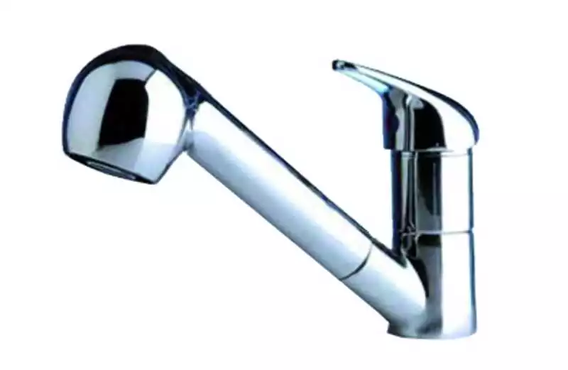 Mitigeur d'évier avec douchette réglable 1.50 m trou 45 mm raccordement 3/8 mâle