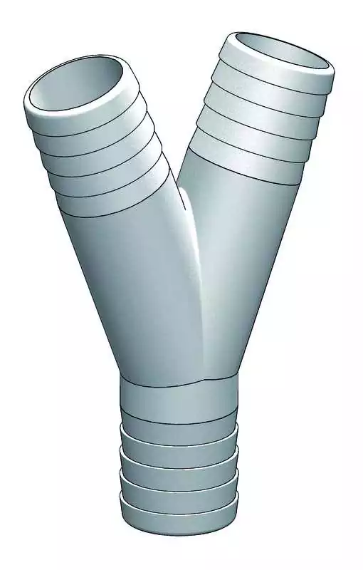 Raccord blanc connecteur Y 38-38-38MM