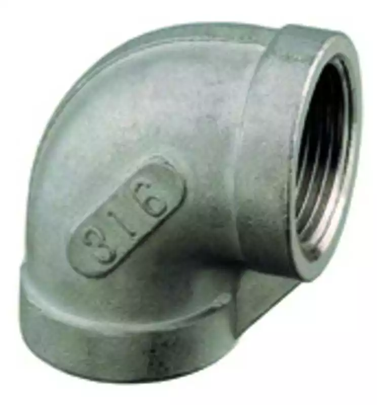 Raccord coudé inox 90 degrés 1"1/4 Femelle Femelle 32/32 mm