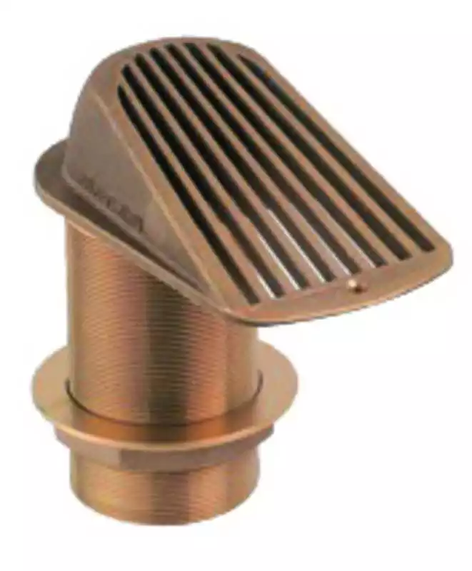 Passe coque bronze avec crépine 3" pouces diamètre 80mm