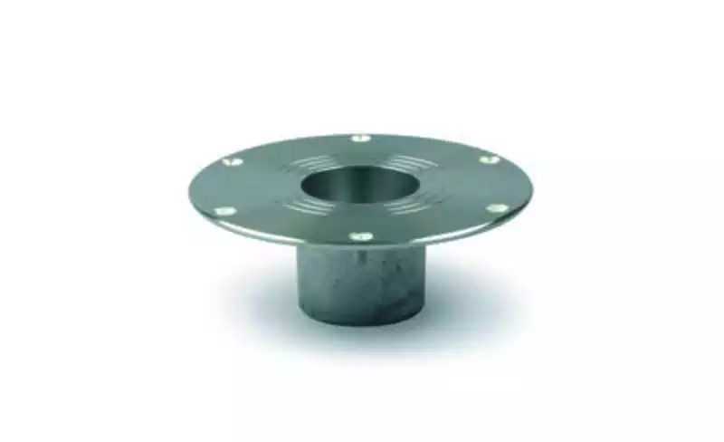 Embase encastrable aluminium diamètre colonne 76mm diamètre de la base 220mm