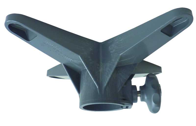 Support de table aluminium diamètre colonne 60mm Longueur 325mm Largeur 325mm