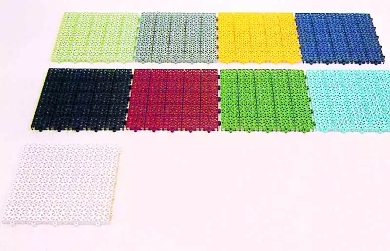 Dalle modulaire en polyéthylène Blanc tous types de surfaces 33X33cm