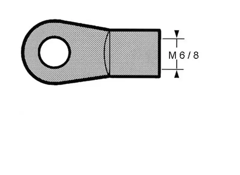 Chape de compas Embout percé compas Oeil perçage diamètre 8mm fileté M6
