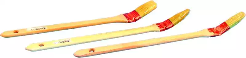 Brosse radiateur 30mm à manche coudé virole cuivrée