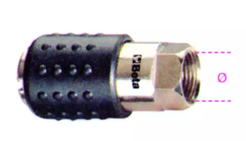 Raccord femelle universel à billes avec manchon antichoc laiton nickelé 1/4'' BSP cylindrique