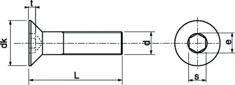 Boite de 10 vis métaux CHC 6 pans creux diamètre 8mm Longueur 50mm