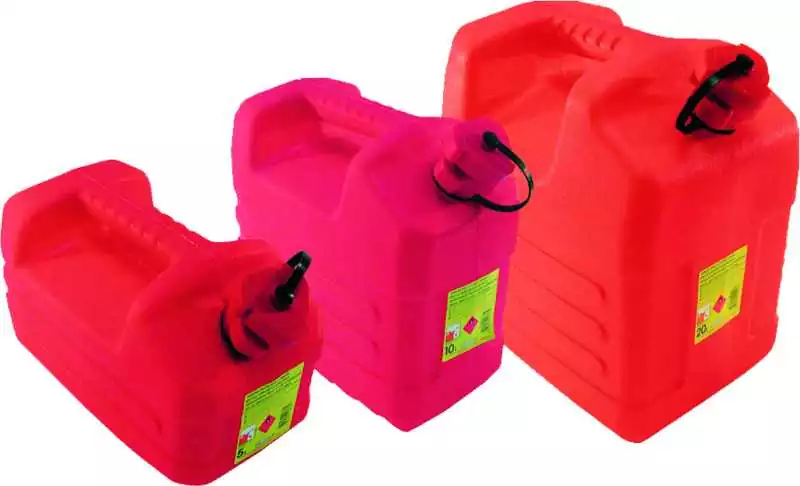 Jerrycan à hydrocarbure 20 Litres rouge avec bec verseur souple