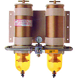 Filtre double permutable RACOR débit 681 L/H avec manomètre filetage raccords 7/8 UNF 