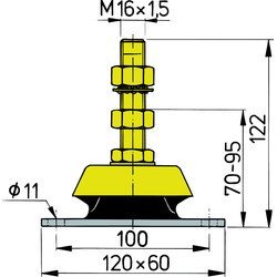 Support moteur TYPE K100 la pièce pour moteurs jusqu'à 60 KW 80 CV