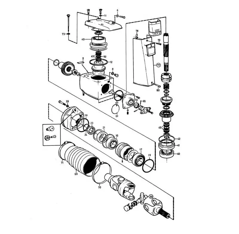 Croix cardan 853255 AQ200 250 270 275 280 290 Haut d'embase origine 897707-6