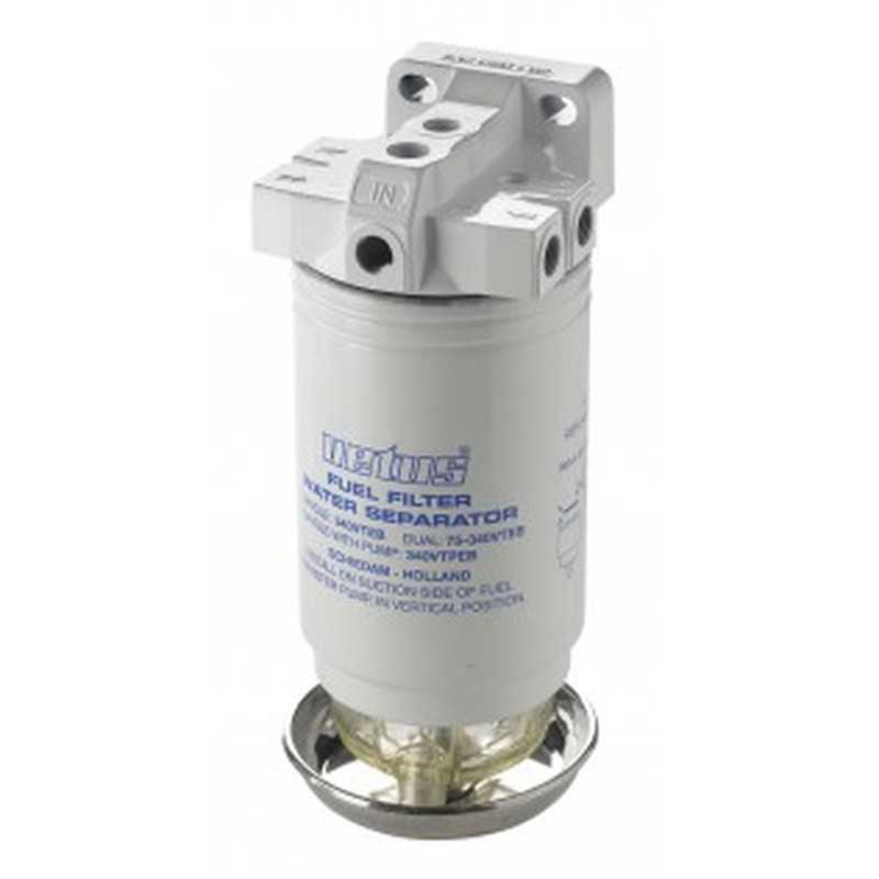 Filtres séparateur eau/carburant débit 380 L/H CE/ABYC simple 10 microns