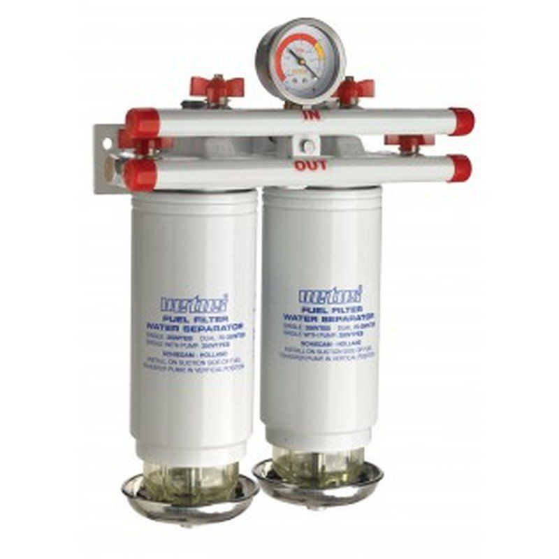 Filtres séparateur eau/carburant débit 460 L/H CE/ABYC double 10 microns
