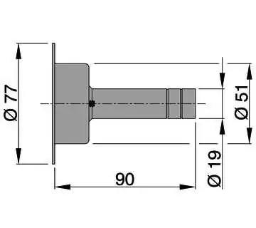 Réniflard acier inoxydable droit diamètre 19 mm 