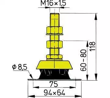 Support moteur type K25 la piece Charge maxi 25 kg