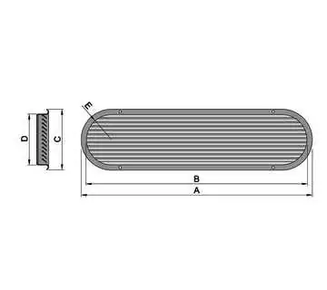Prise d'aspiration d'air inox 316 Longueur 730mm type SSV 100 4,00dm3