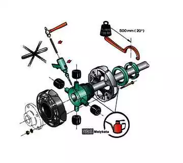 Accouplement flexible Type 6 diamètre 137mm arbre 30mm