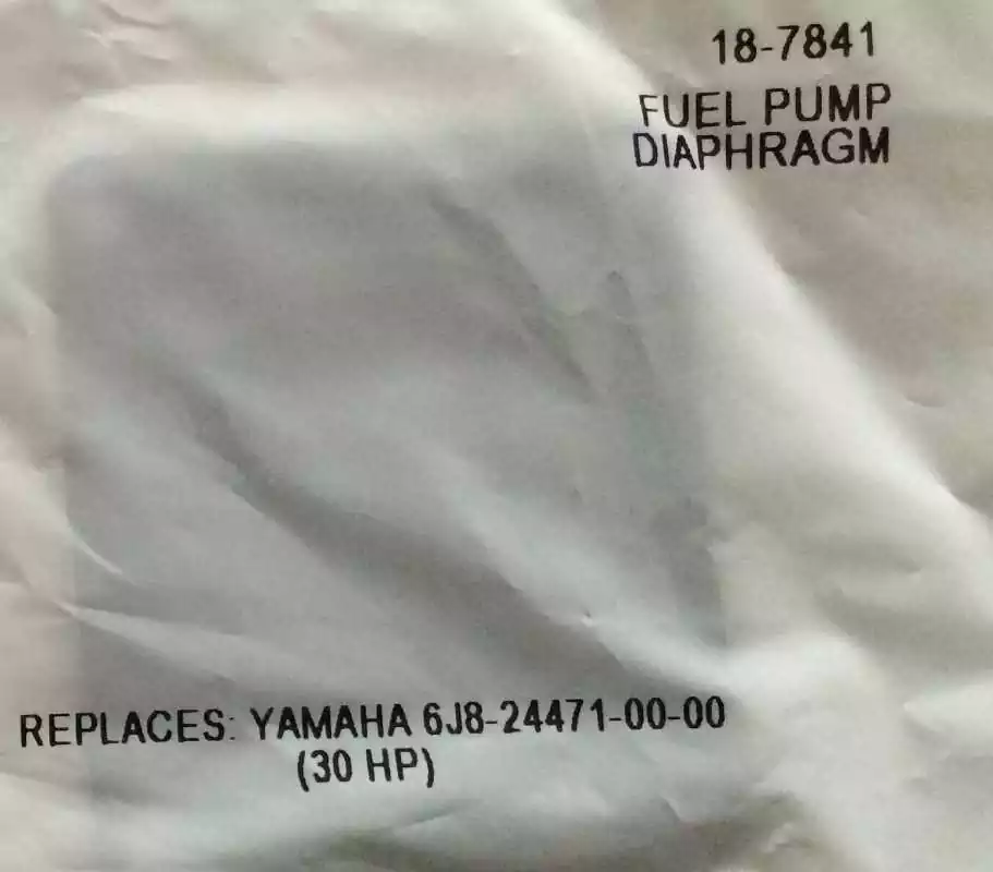 Membrane pompe à essence 25cv 30cv Yamaha 6J8-24471-00-00