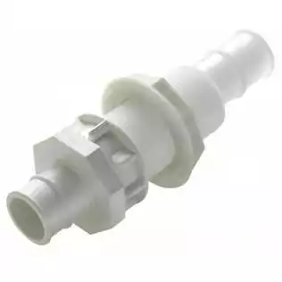 Passe-cloison Delrin pour tuyau diamètre 19 mm 3/4"