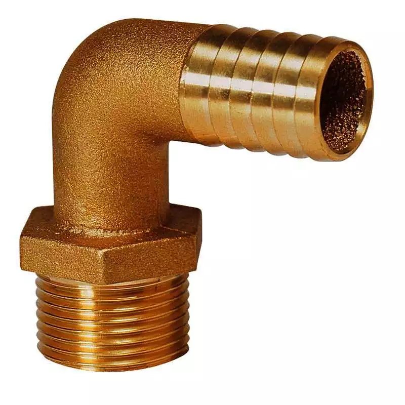Raccord cannelé laiton coude à 90 degrés G1 1/4" diamètre 32 mm Raccord cannelé laiton coude à 90 degrés G1 1/4" diamètre 32 mm