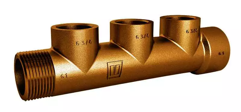 Clarinette 1 sortie male 3/4" pouces et 3 sorties femelles 1/2" pouces