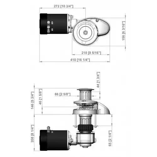 Guindeau MAXWELL RC8-8 24V 1000W chaine 8mm cordage 14-16mm
