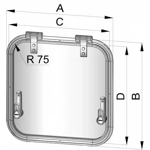 Capot de ventilation Planus 230 x 230 mm