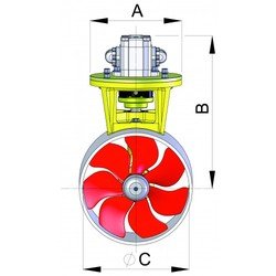 Embase 95 kgf pour propulseur hydraulique pour tuyere 185 mm