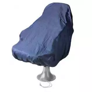Housse de siège bleue pour siege de maitre de barre