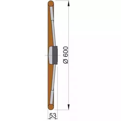 Barre à roue revetue mousse polyuréthane type PRO diamètre 60cm