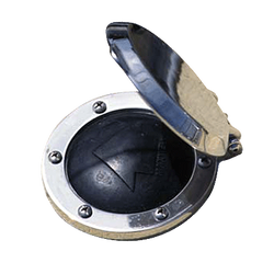 Contacteur à pied guindeau couvercle inox diam 118 mm haut 24 mm profondeur 50 mm