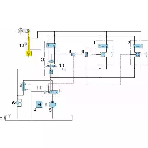 Direction hydraulique 145 cm/tour pour vérin jusqu'à MTC345