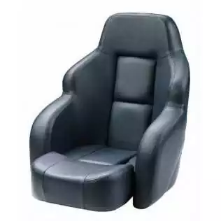 Fauteuil de barre luxe type Commander avec assise relevable bleu 610mm