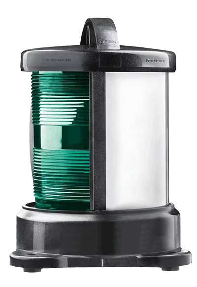 Feu tout horizon jaune (montage sur socle) boitier noir (ampoule non fournie)