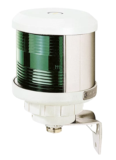 Feu tout horizon vert hissage possible boitier blanc ampoule non fournie Feu tout horizon vert hissage possible boitier blanc ampoule non fournie