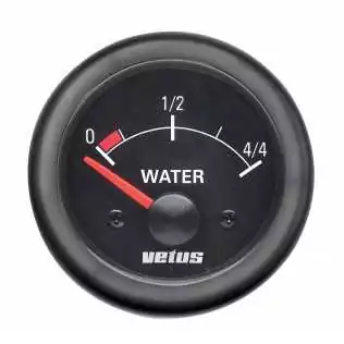 Indicateur noir niveau d'eau 12-24v trou d'encastrement 52mm