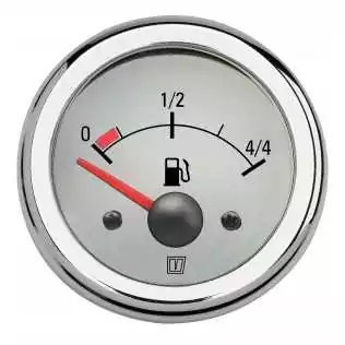 Indicateur niveau de carburant 12-24V blanc trou d'encastrement 52mm