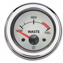 Indicateur blanc niveau d'eaux usées 24v trou d'encastrement 52mm