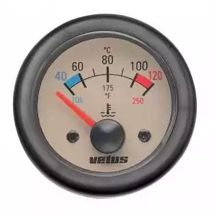 Thermometre beige 24v (40-120øC) trou d'encastrement 52mm
