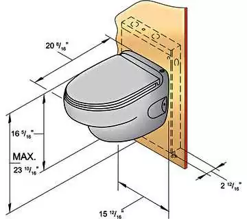 Toilette type HATO avec systeme de pompe 12 Volt