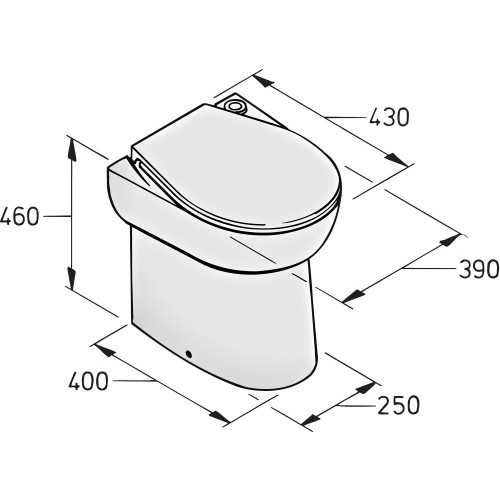 Toilette type WCS avec systeme de pompe 12 Volt